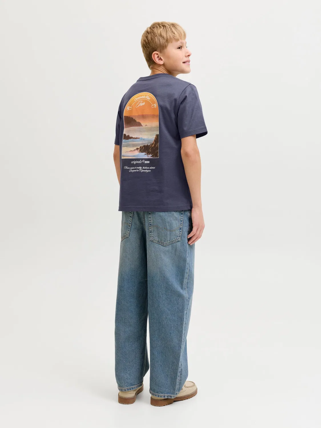Футболка с фотопринтом, Jack & Jones Junior, синяя — фото 2