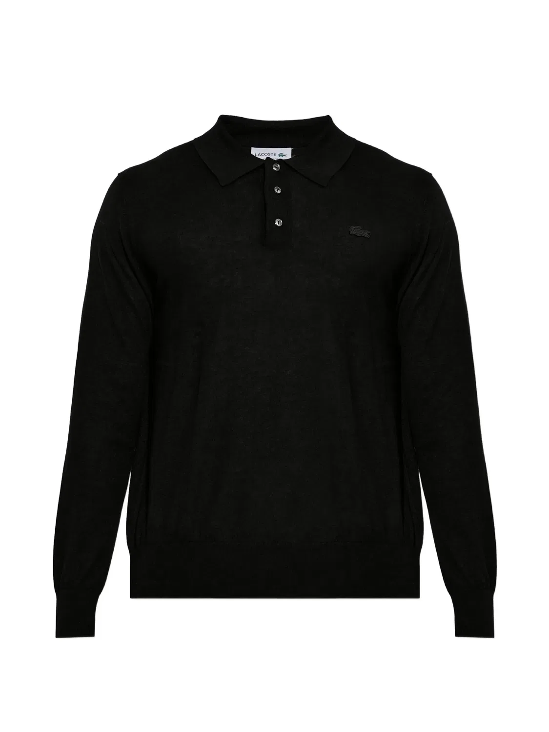 Рубашка-поло с нашивкой логотипа, черная Lacoste, черный