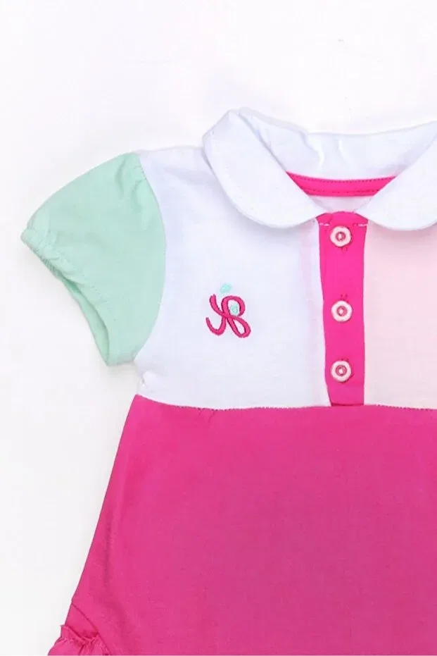 Детское боди-комбинезон для девочек хлопковый Chicsy Baby, Pink — фото 2
