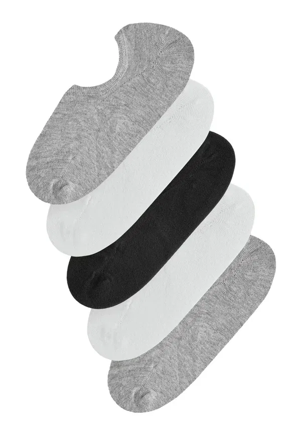Носки невидимки 5 пар, хлопок, Invisible socks 5 pack, Next, grey, white, белый/черный/серый