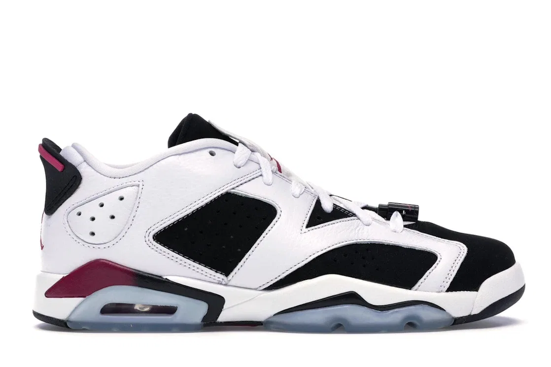 Детские кроссовки Lifestyle Джордан 6 Retro Low Jordan, White/Black-Fuchsia Flash