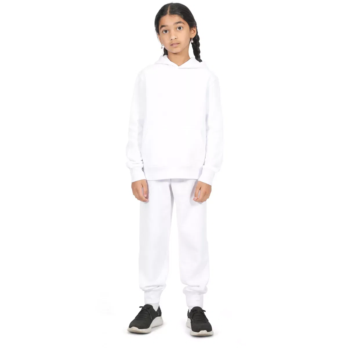 Детские спортивные штаны из флиса для девочек Everyday Kids, White — фото 2