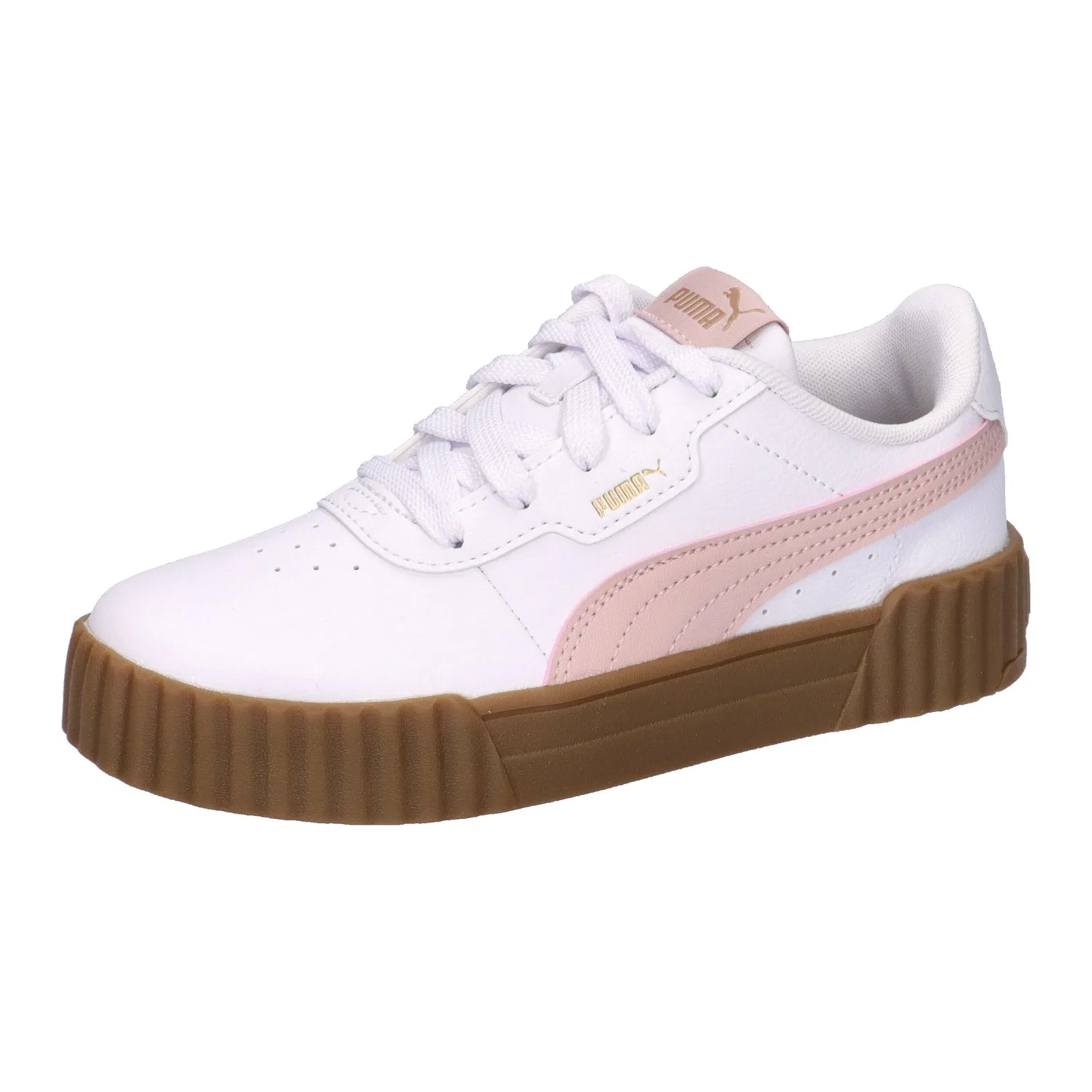 Детские кроссовки с кожаным верхом Carina 3.0 PS Puma, Weiss