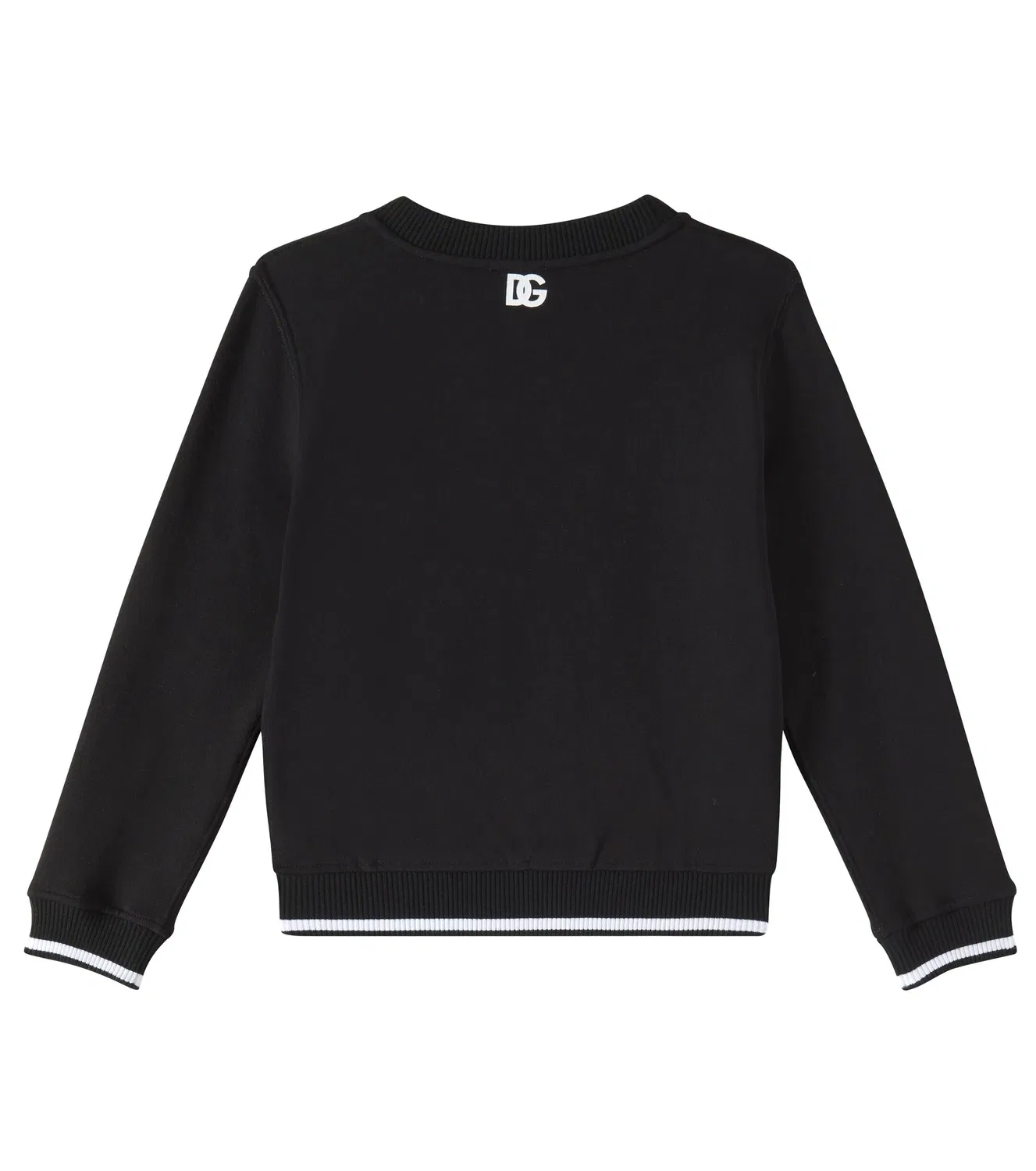 Толстовка из хлопкового джерси с логотипом Dolce&Gabbana Kids, черный — фото 4