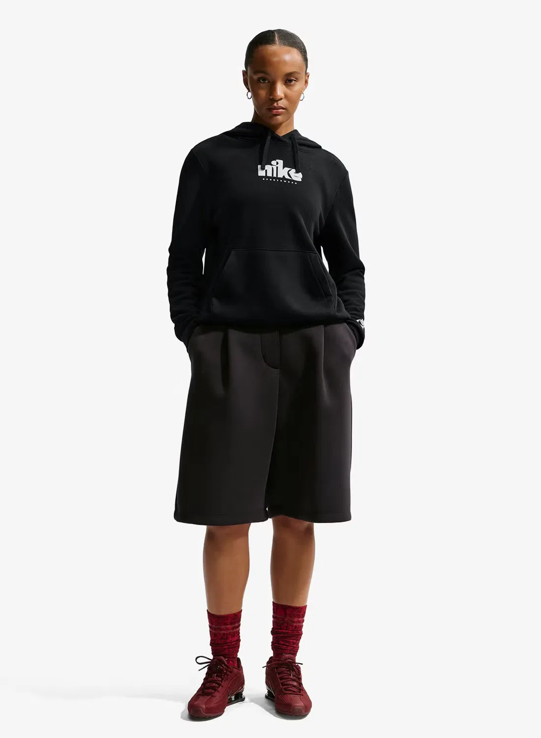 Худи с графическим принтом Club Fleece Standard Nike, черный