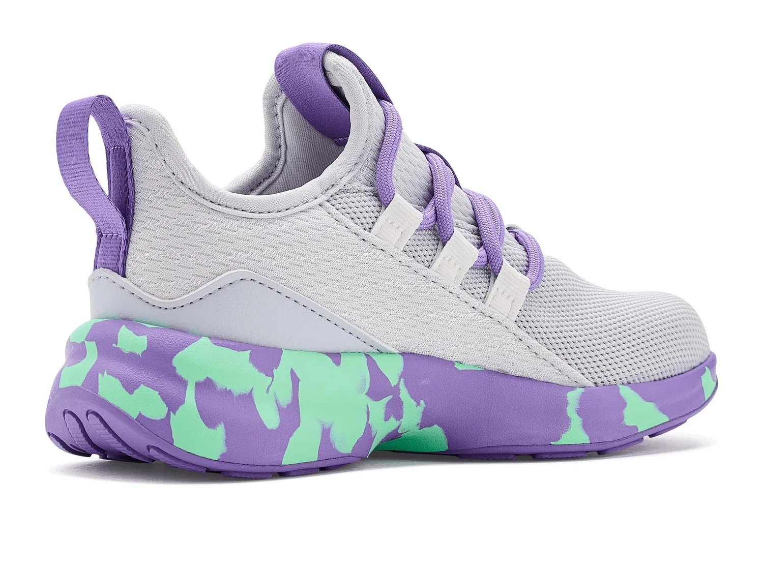 Кроссовки Lite Racer Adapt 8.0 (для маленьких и больших детей) Adidas Kids, Dash Grey/Violet Fusion/Pulse Mint — фото 4