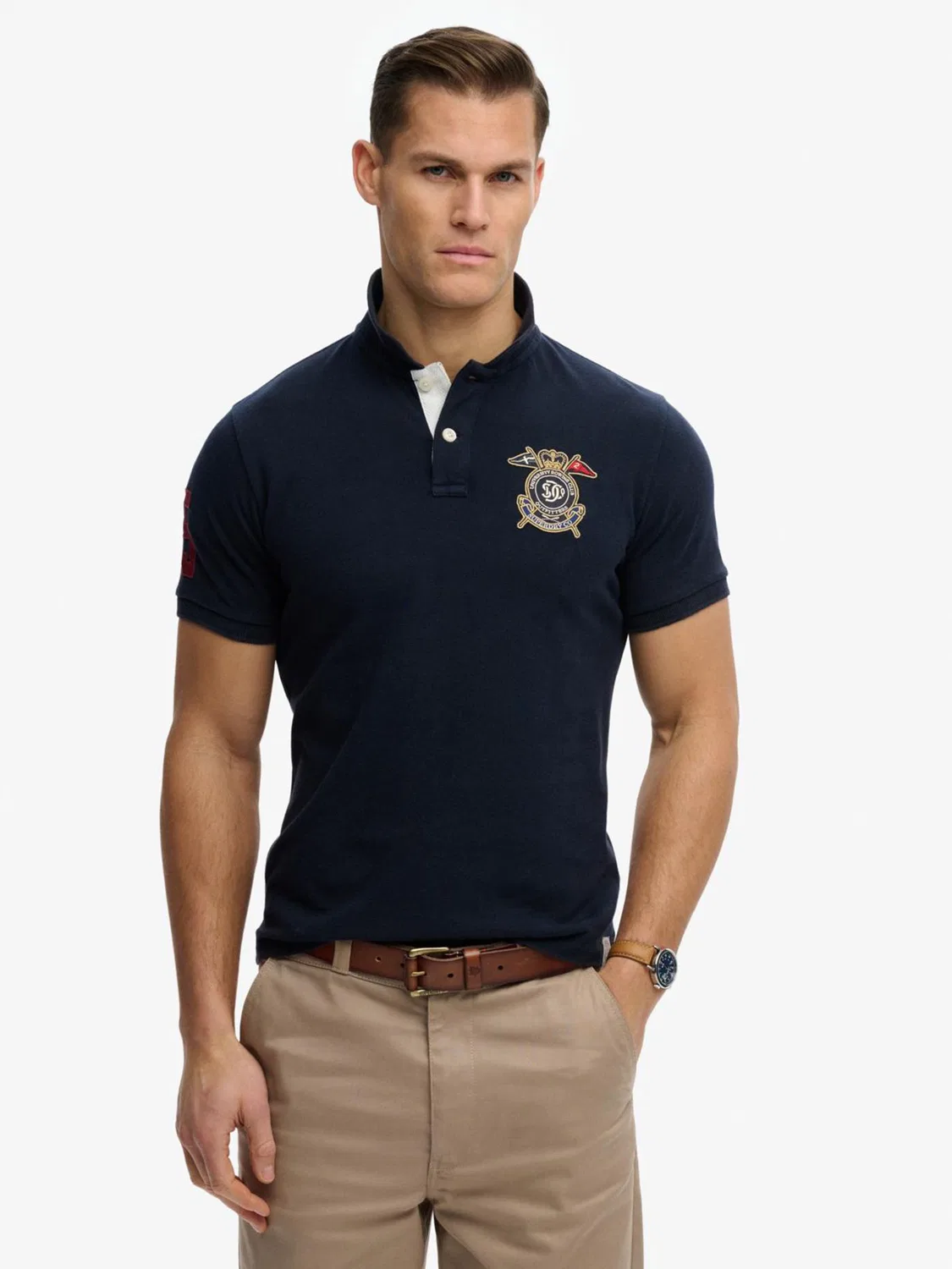 Поло Superdry Crest, синее