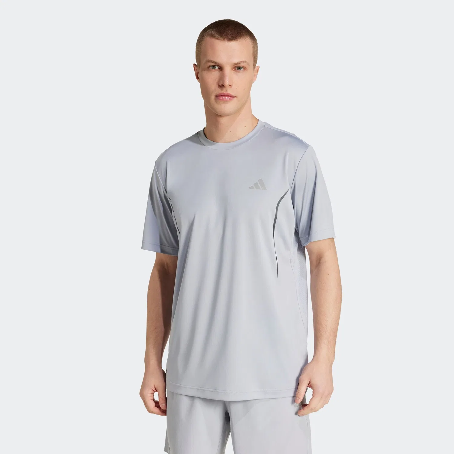 Мужская футболка с круглым вырезом Adidas Performance, Halo Silver