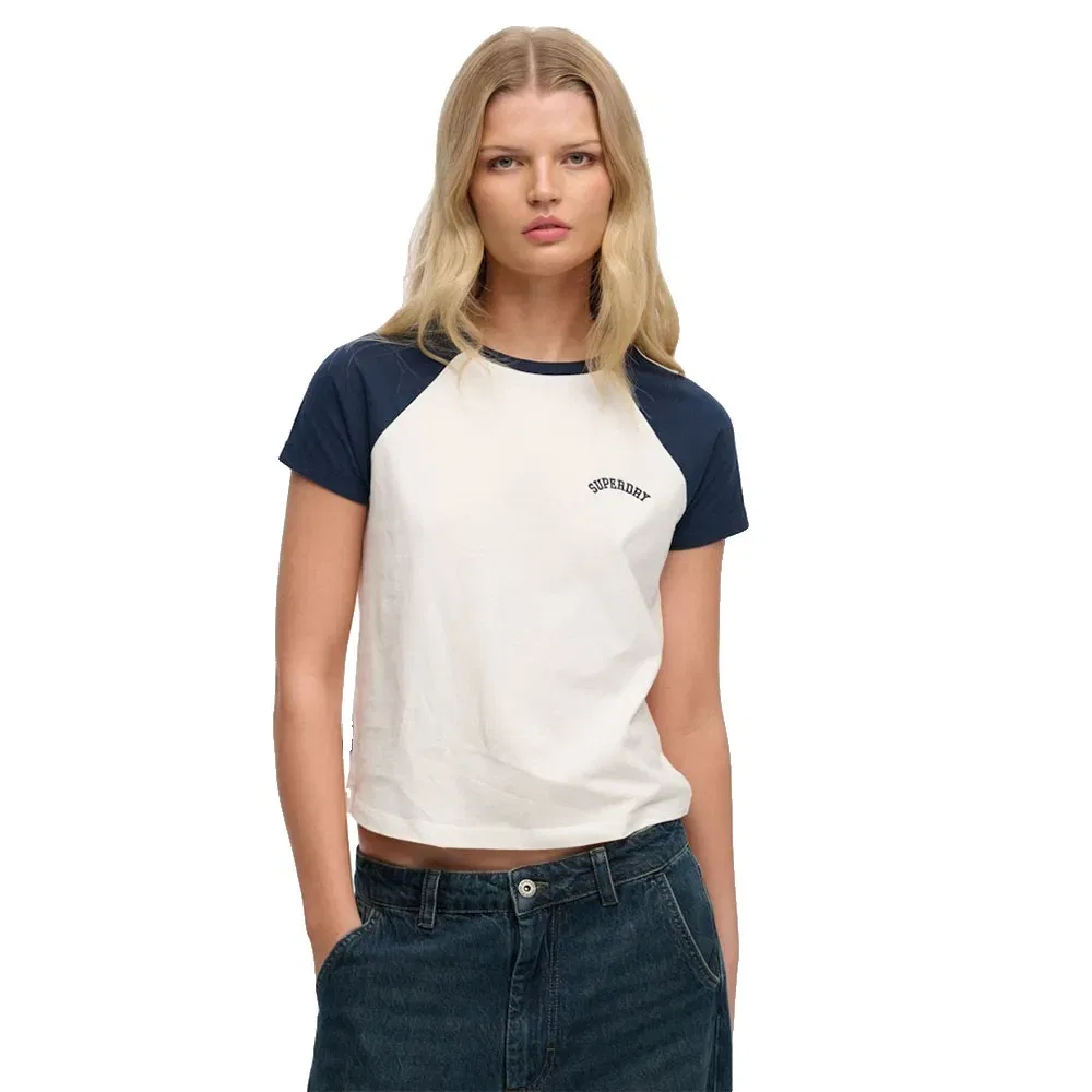 Женская футболка с коротким рукавом Essential Logo Retro Superdry, White