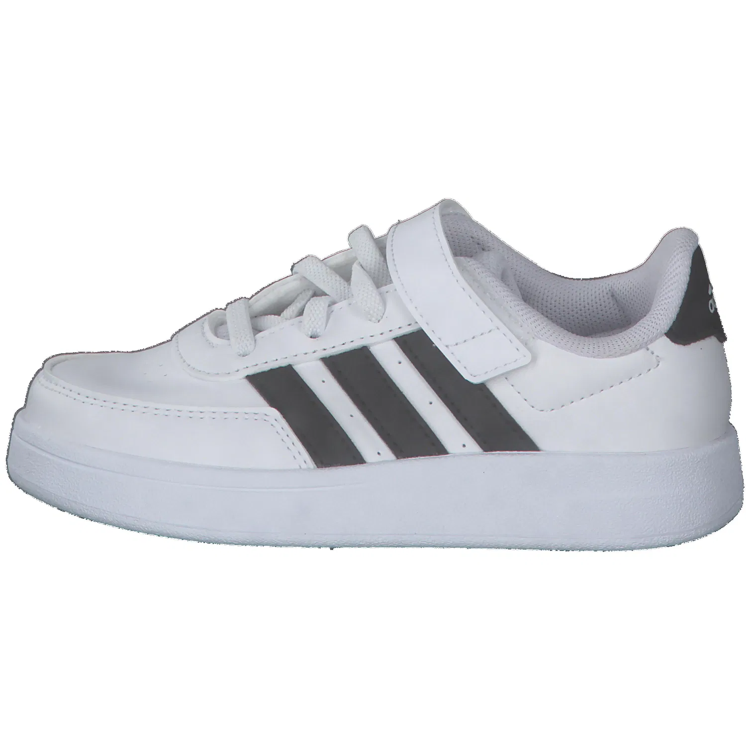 Детские кроссовки для мальчиков с ремешком на липучке Breaknet 2.0 EL K Adidas, Weiss Schwarz — фото 2