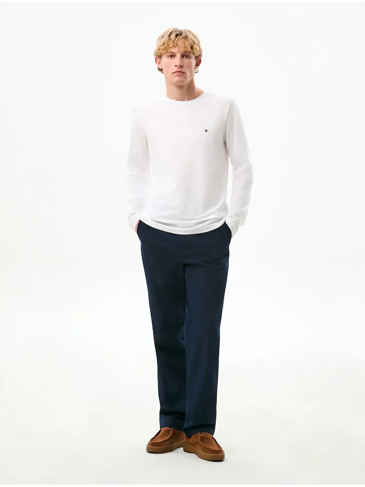 Футболка с длинным рукавом, Slim Fit TOMMY HILFIGER, White — фото 2