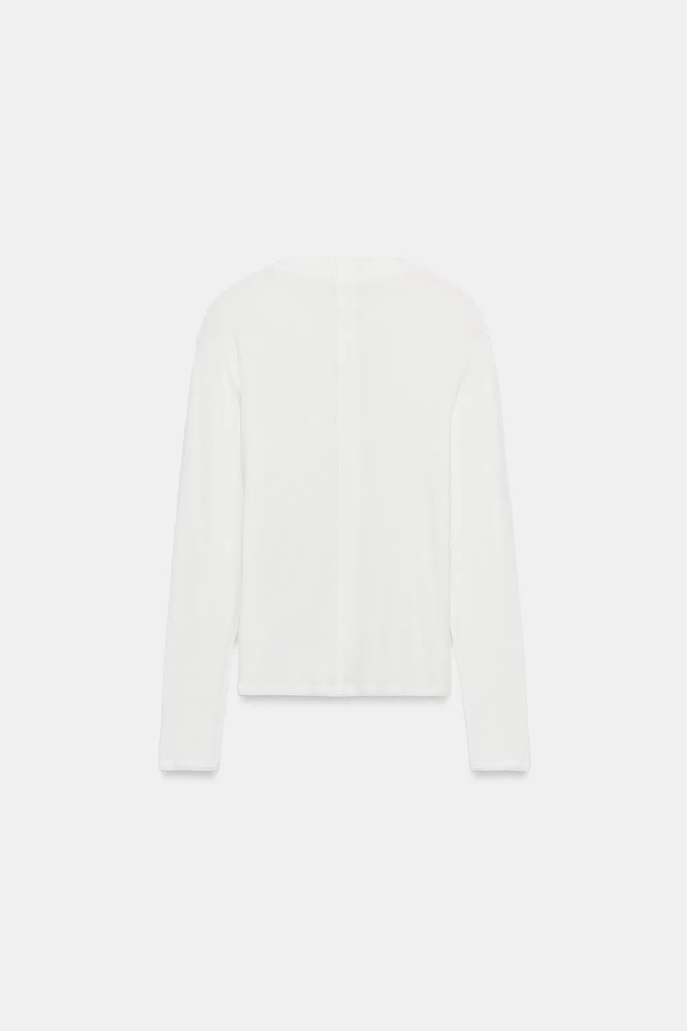 Футболка с высоким воротником на пуговицах ZARA, White — фото 4