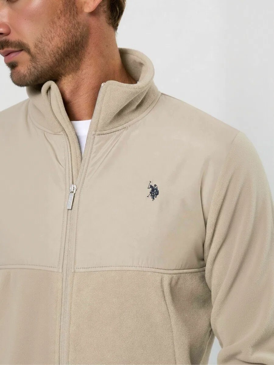 Куртка U.S. POLO ASSN. для межсезонья 'UMVitus' бежевого цвета — фото 4