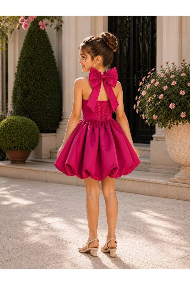Детское платье для девочек с принтом Balloon skirt Lunavella, Fuchsia — фото 2