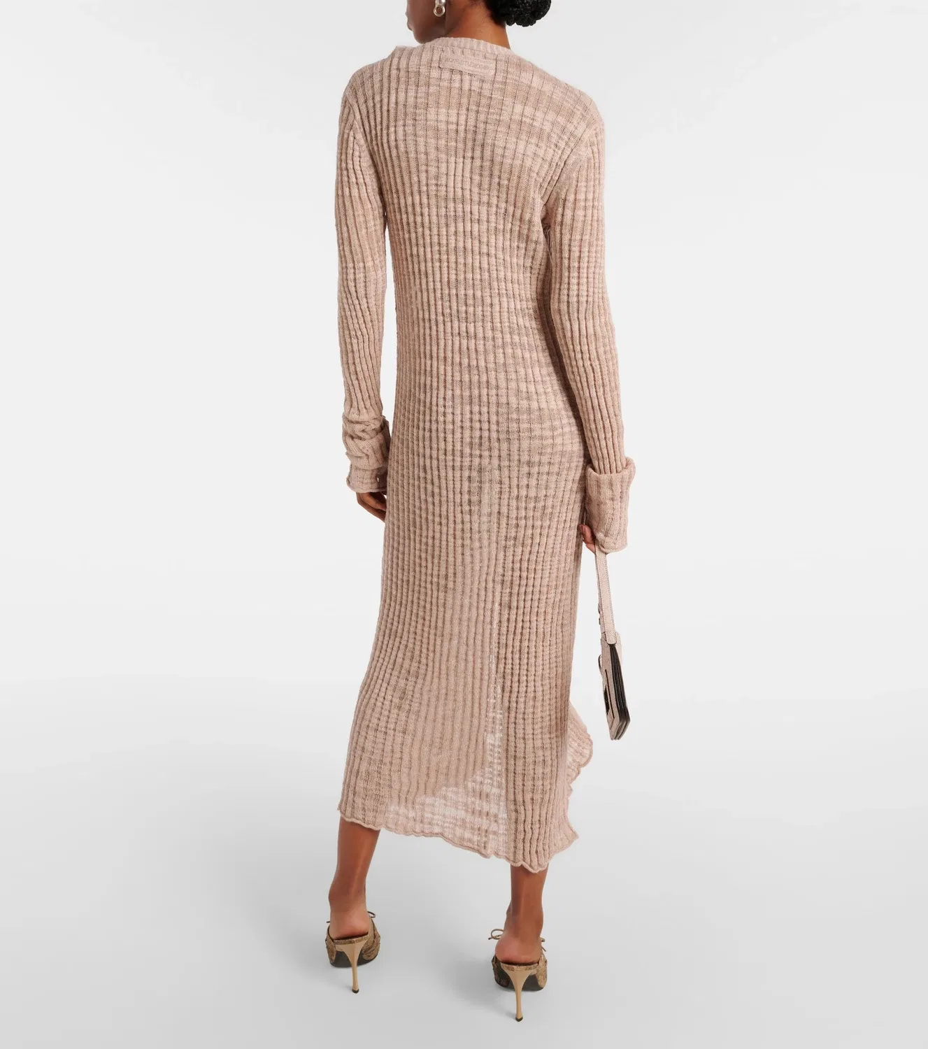 Кардиган из смесового льна Acne Studios, бежевый — фото 3