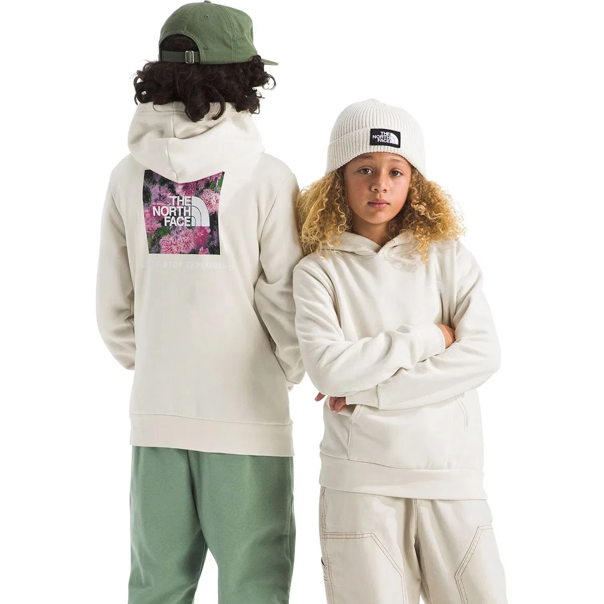 Детское худи с принтом Evolution Box NSE Pullover Graphic Hoodie The North Face, White Dune