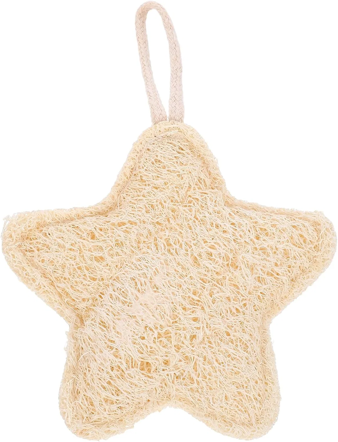 Скраб-мочалка для тела, MALUGOGO, 1 шт, 12.5x12x2.5 см, Beige