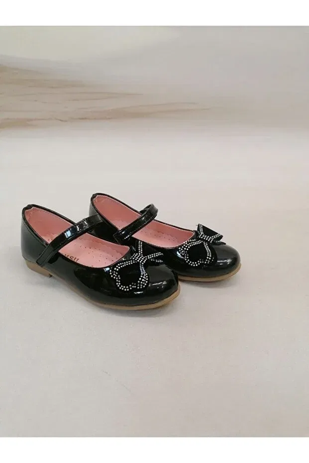 Детские балетки для девочек с бантом Navybluebyaliodabas, Black