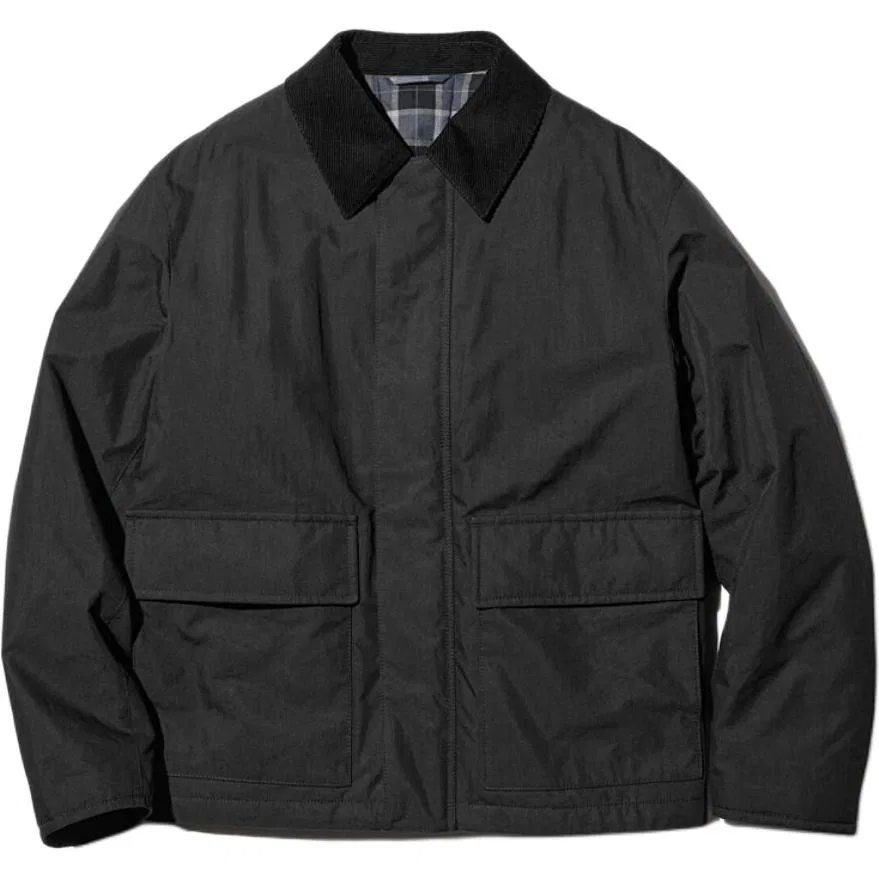 Пуховик с воротником Black FW26 Puffer Jackets Unisex UNIQLO