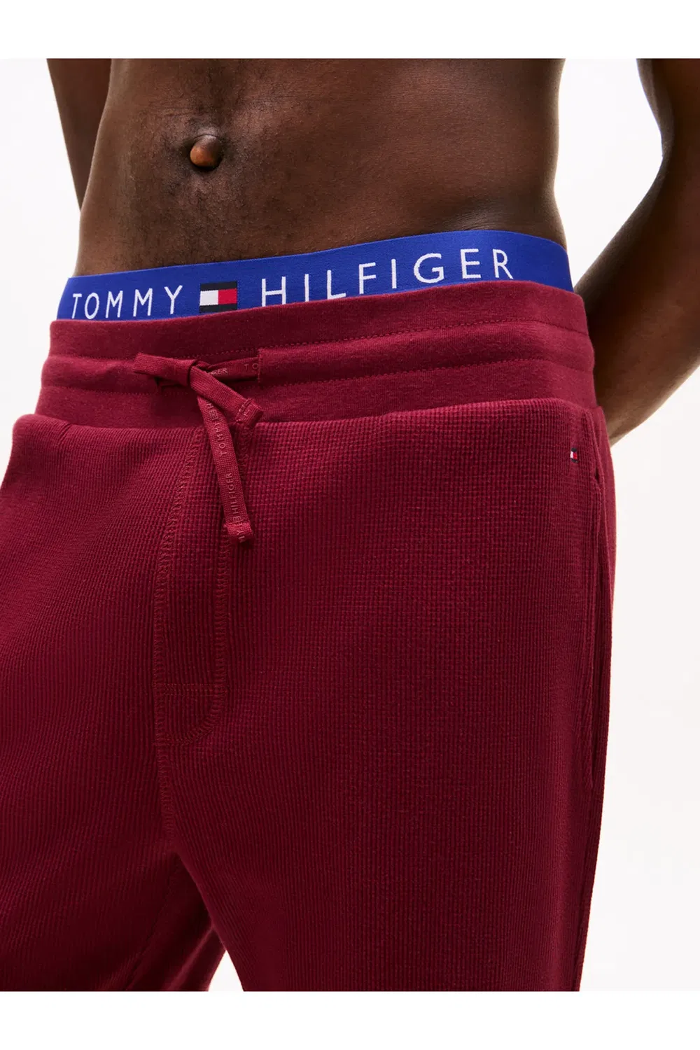 Мужские брюки вафельные Essentials Deep Rouge, Tommy Hilfiger, Burgundy — фото 2
