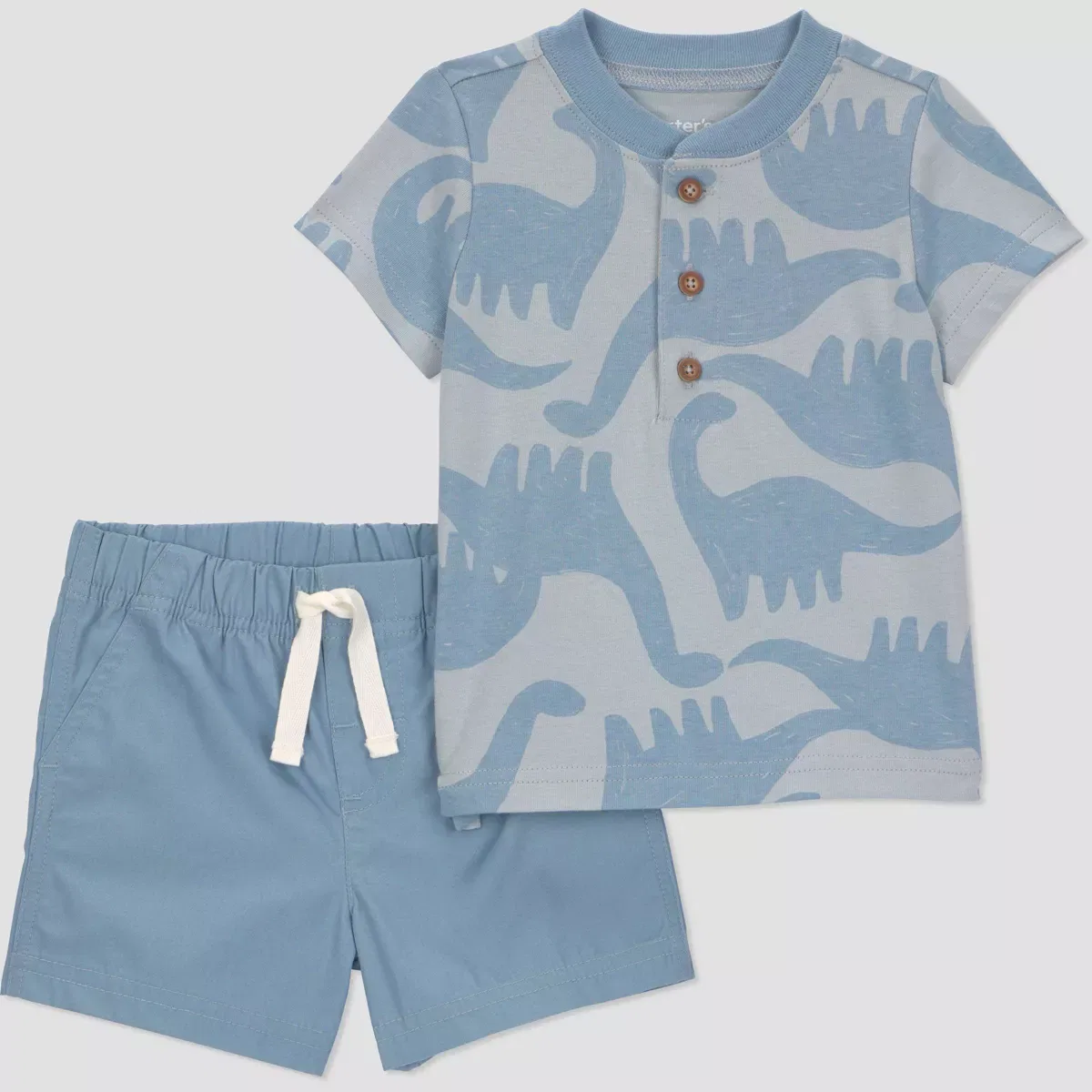 Детский комплект футболки и шорт с принтом NEWBORN, Light Blue