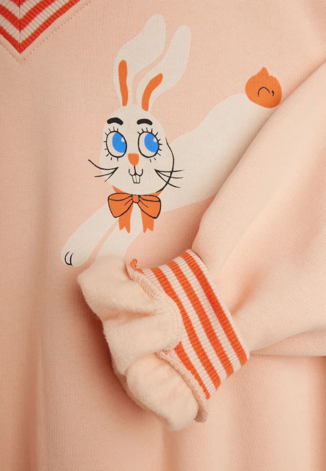 Толстовка унисекс с изображением кролика Mini Rodini, Pink — фото 3