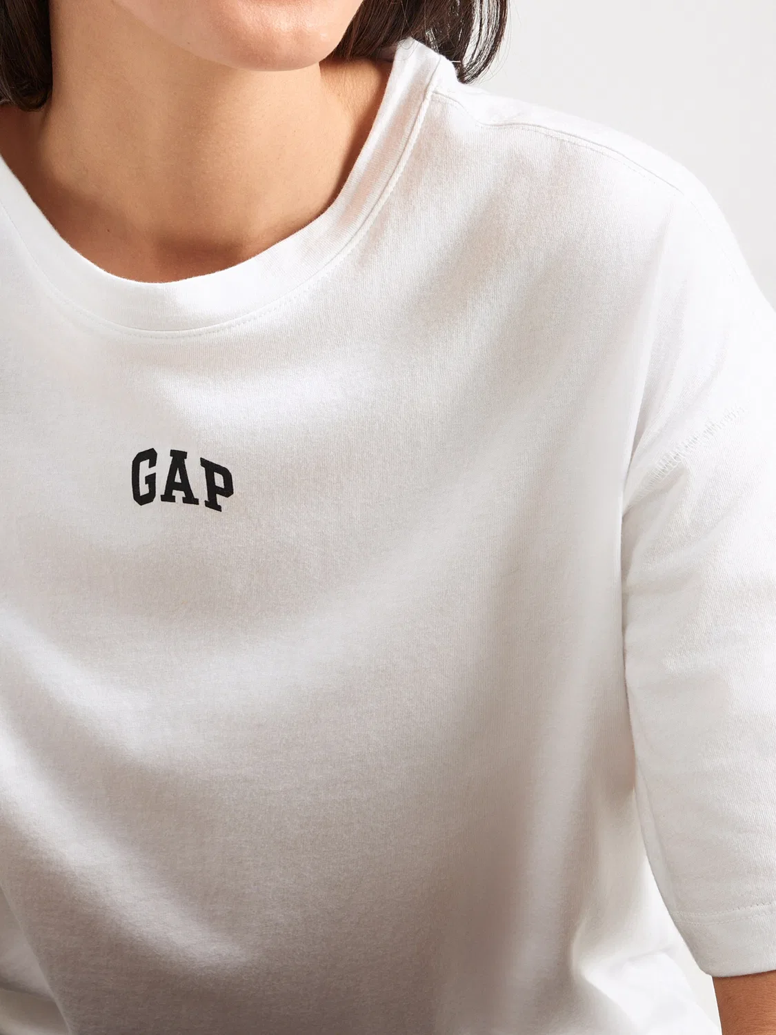 Рубашка оверсайз Gap белого цвета — фото 2