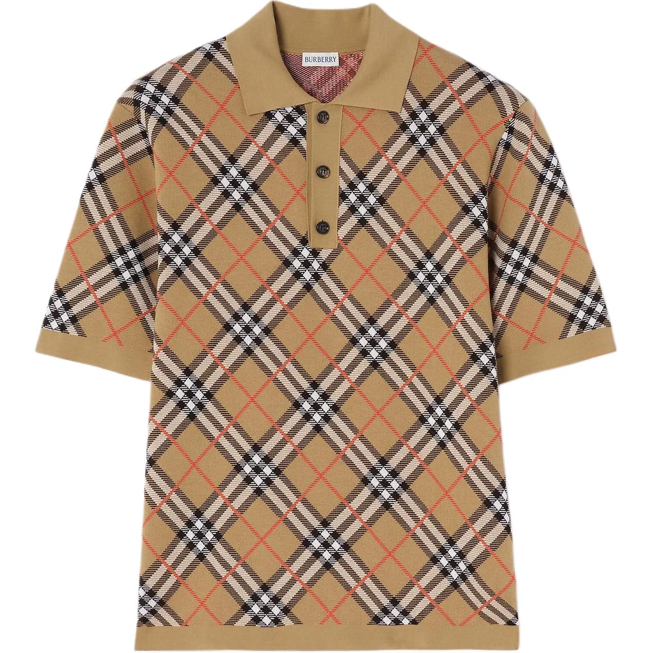 Мужской джемпер с воротником-поло Burberry, Sandy Beige