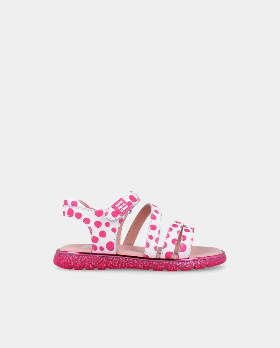 Детские сандалии для девочек с принтом Agatha Ruiz de la Prada, Blanco