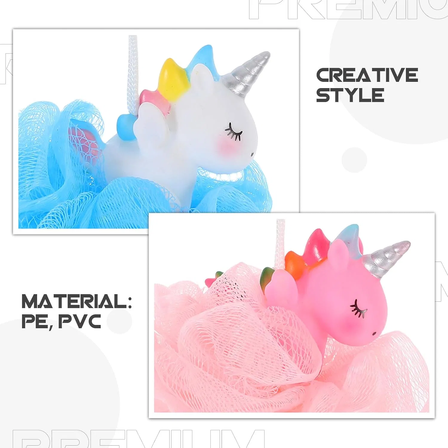 Мочалка для ванны Einhorn из сетки, 2 шт, CIMAXIC, розовый — фото 3