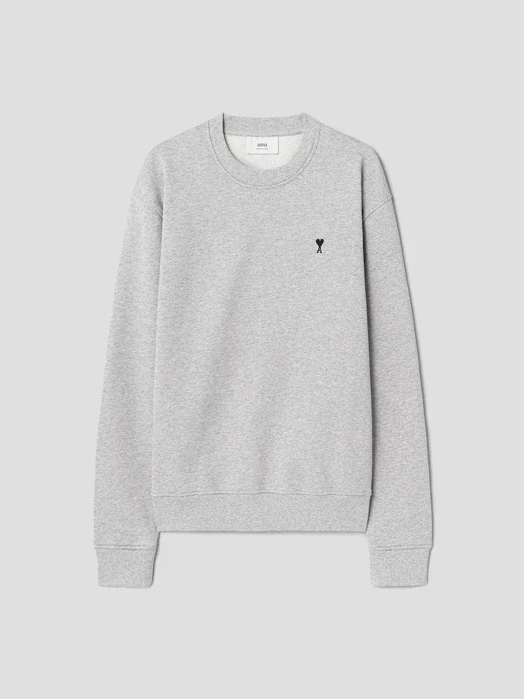 Свитшот с контрастным сердцем Ami De Coeur AMI PARIS, Grey