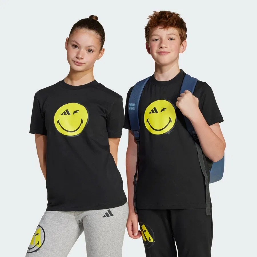 Детская футболка с принтом Sportswear JC7581 adidas x Smileyworld Graphics Tee adidas, Белый — фото 2
