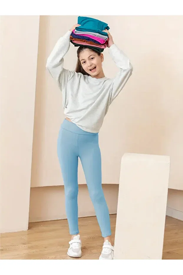 Детские леггинсы для девочек с поясом Rutbil Sports, Blue