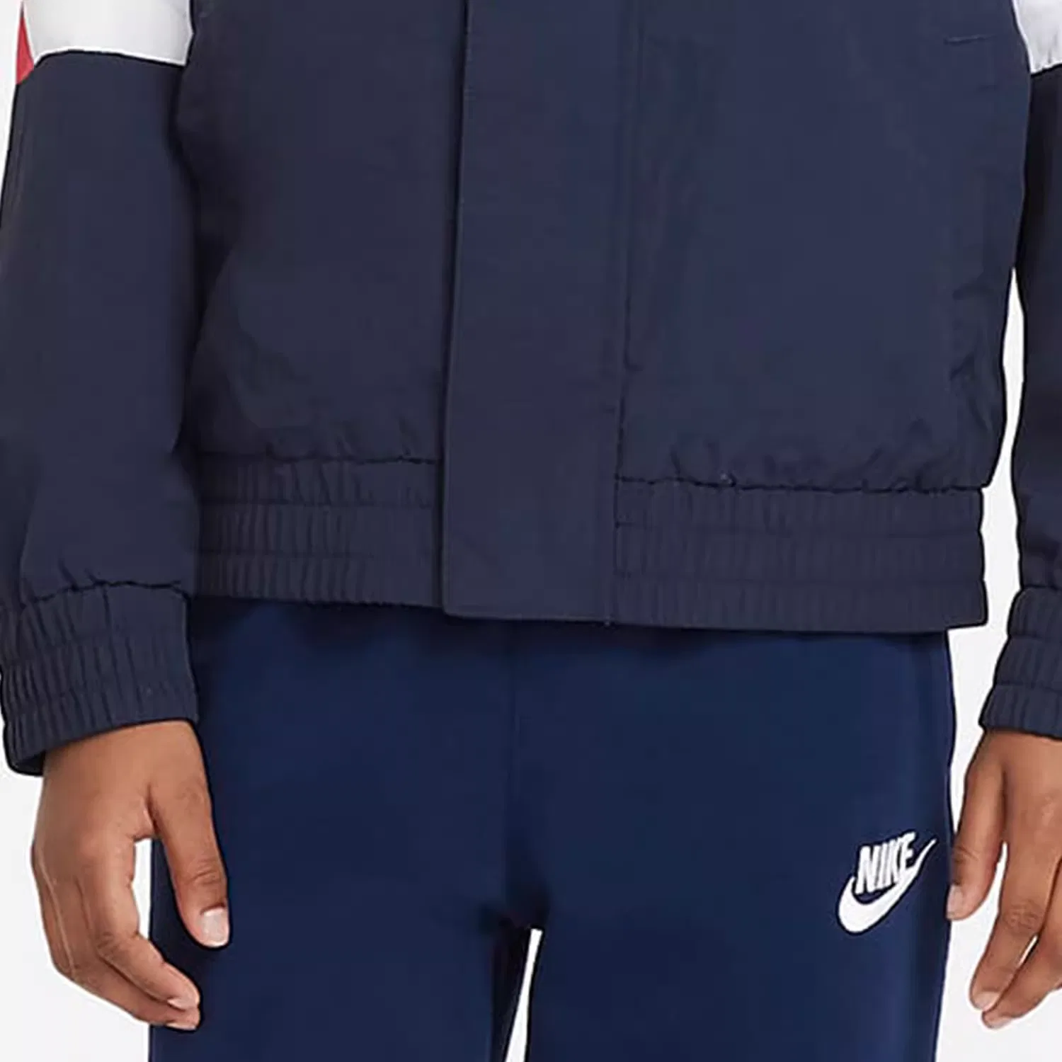 Детская куртка Nike Kids Jackets Stand Collar Moderate, Blue White Multicolor — фото 4