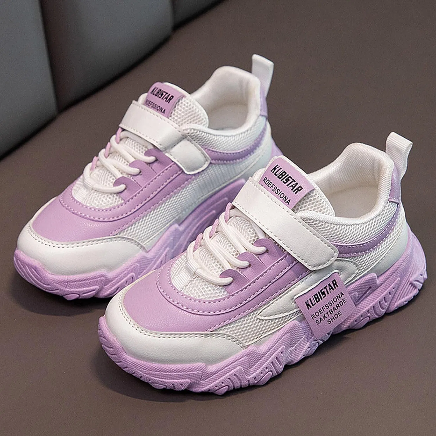 Детские кроссовки для девочек с легким дышащим верхом, Purple — фото 3