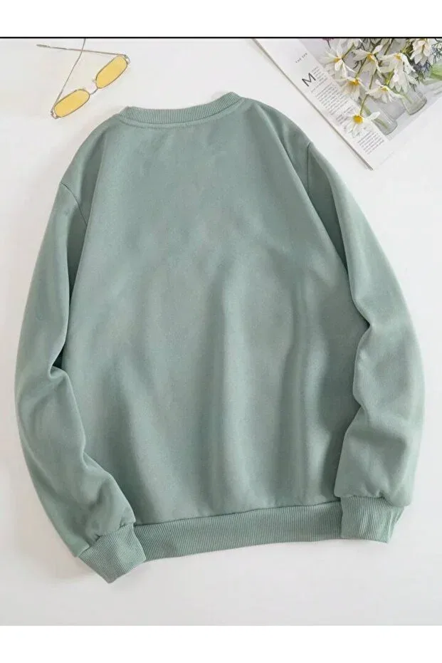 Детские свитшот для мальчиков с принтом Gumball Printed Serays Moda, Mint Green — фото 2