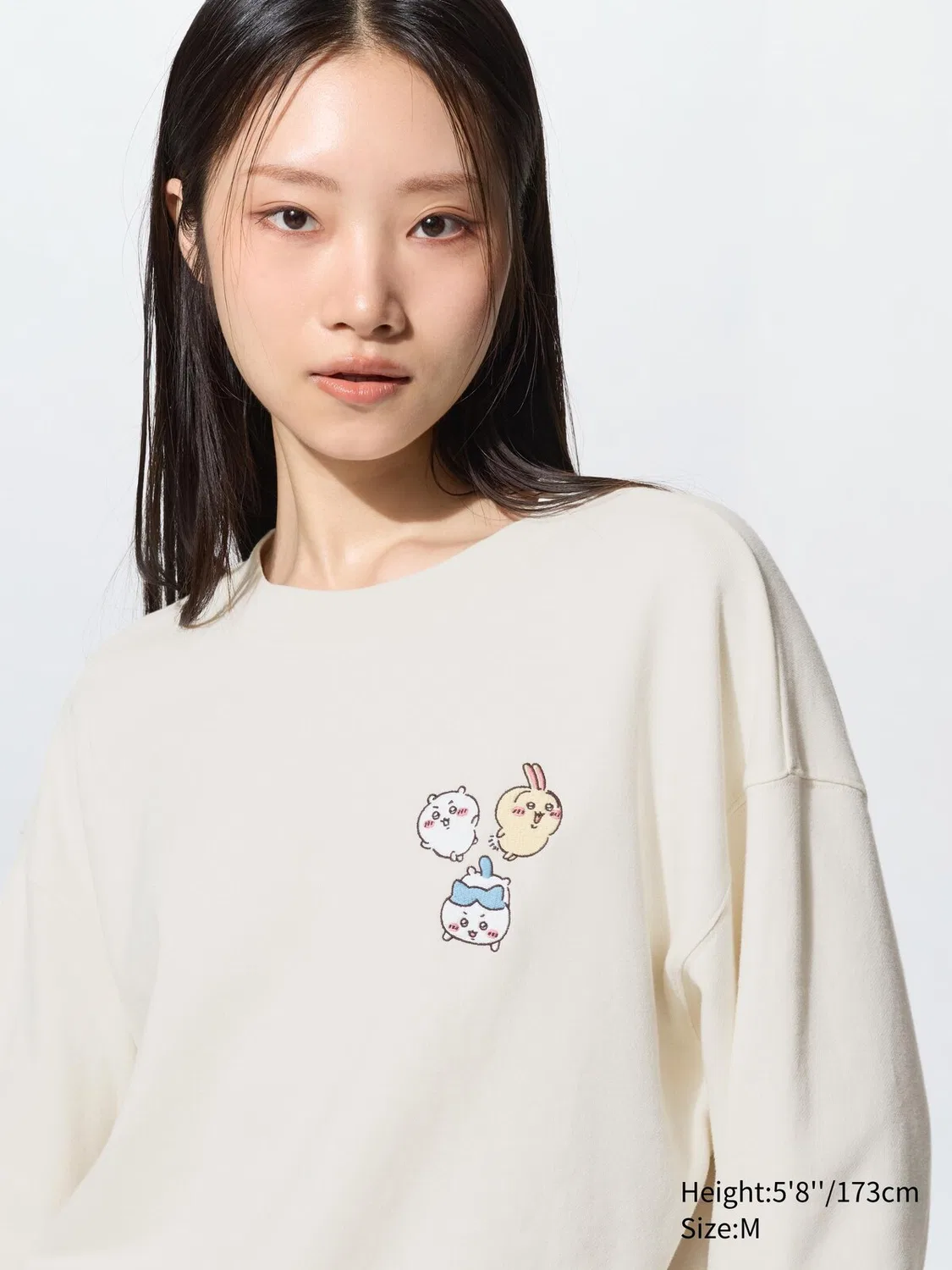 Толстовка Uniqlo Чиикава, для повседневной носки, кремовый