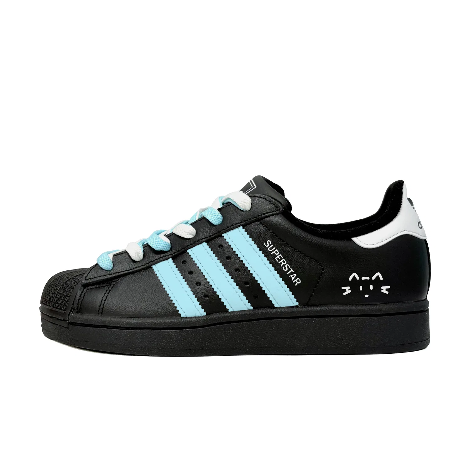 Детские кожаные кеды для скейтбординга Superstar 2 Adidas Originals, Black