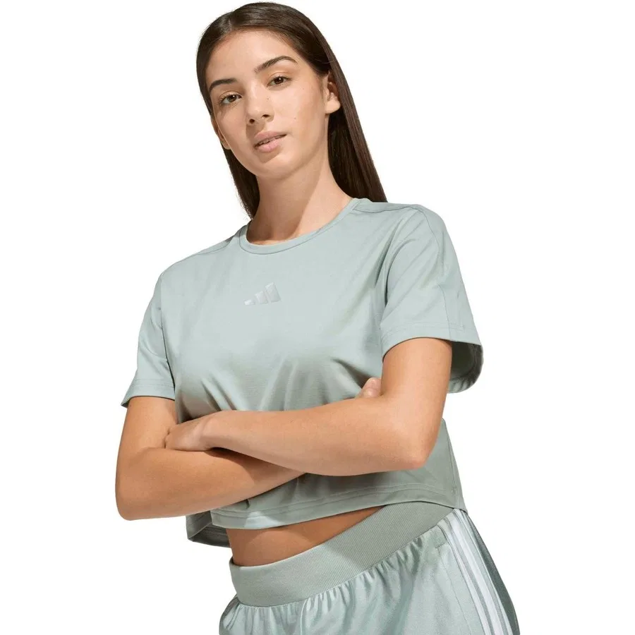 Детская футболка с принтом Jg Glam Tee adidas, Зеленый — фото 3