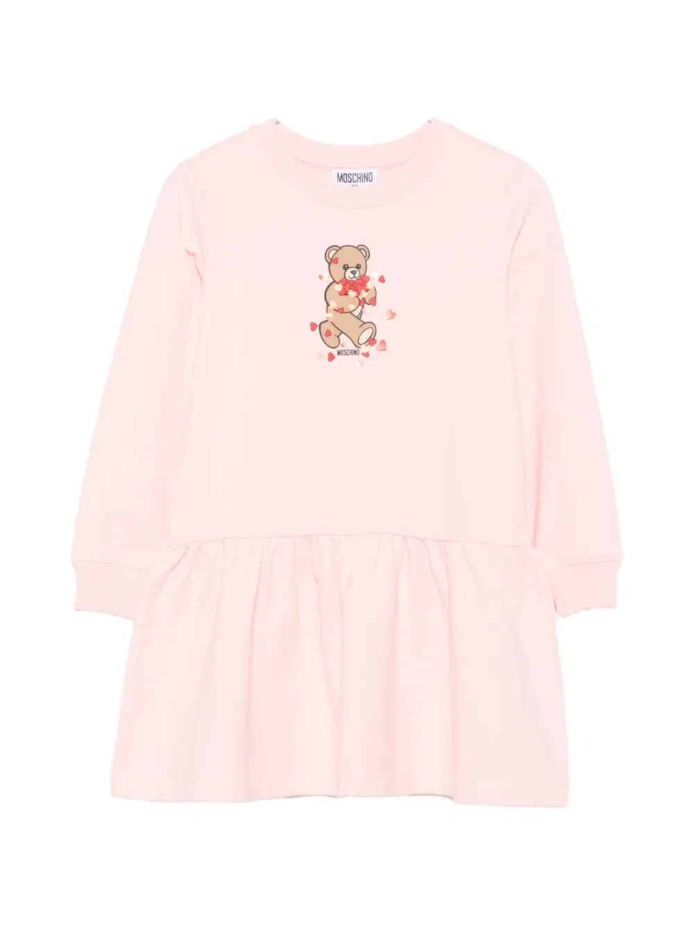 Платье с оборками и Медвежонком Тедди Moschino Kids, розовый