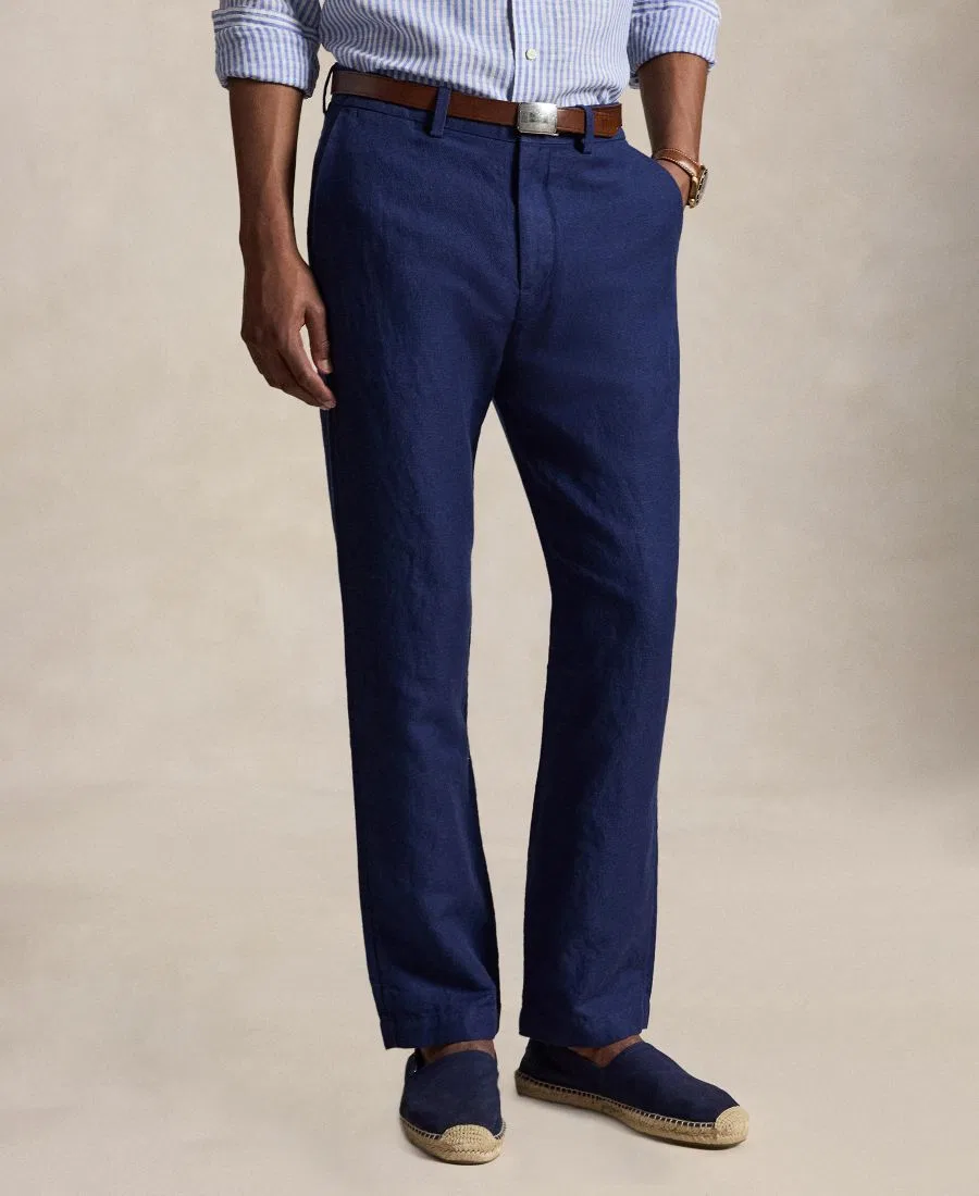 Брюки классические с принтом в елочку Manhasset Classic-Fit Polo Ralph Lauren, Newport Nay Mini Houndstooth