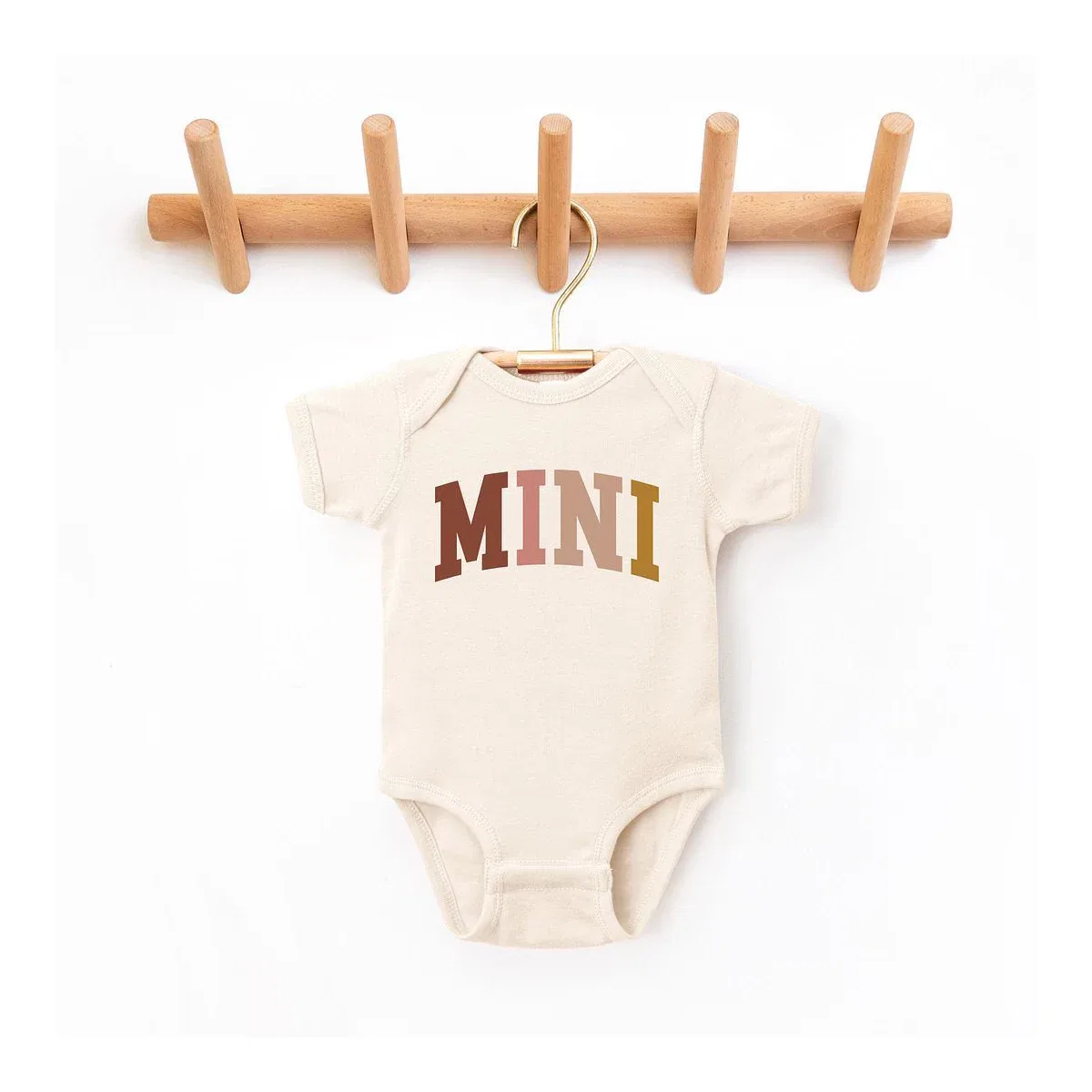 Детский боди с коротким рукавом Mini Colored Arch The Juniper Shop, Natural