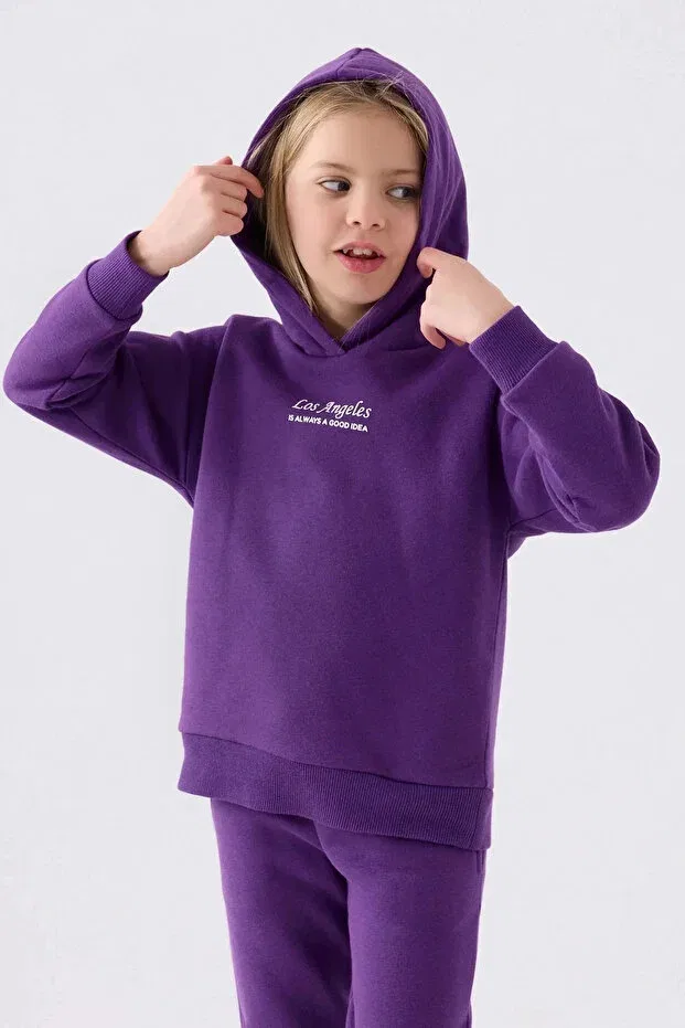 Детский спортивный костюм для девочек с принтом Licensed Rolypoly, Purple — фото 2
