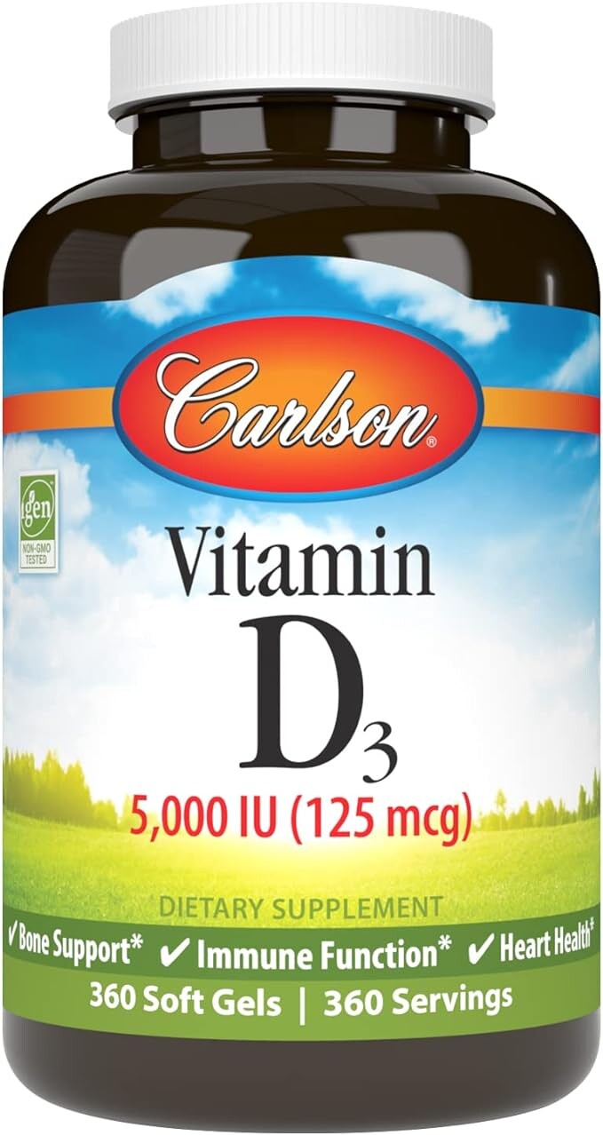 

Carlson - Витамин D3 5000 МЕ, 360 мягких таблеток