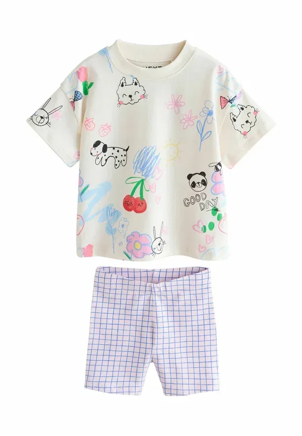 Комплект из 2 шорт, хлопок, Set 2 pack - shorts Next Cream, голубой — фото 3