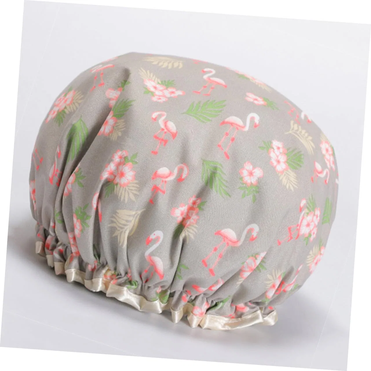 Двойная шапочка для душа Flamingo Gatuida, 27x15 см, Серый — фото 3