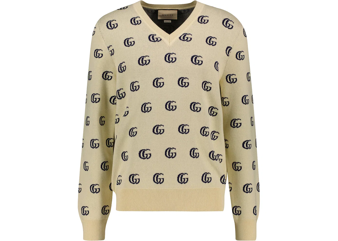 Мужской свитер с монограммой GG Gucci, Off-White