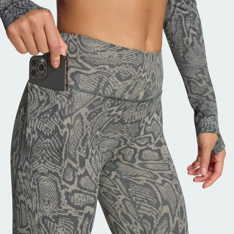 Спортивные брюки-скинни ADIDAS PERFORMANCE 'Optime PrimeLift' в цветах хаки и изумруд — фото 3