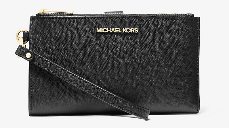 

Кошелек-клатч Michael Kors Jet Set Large Leather Smartphone, черный