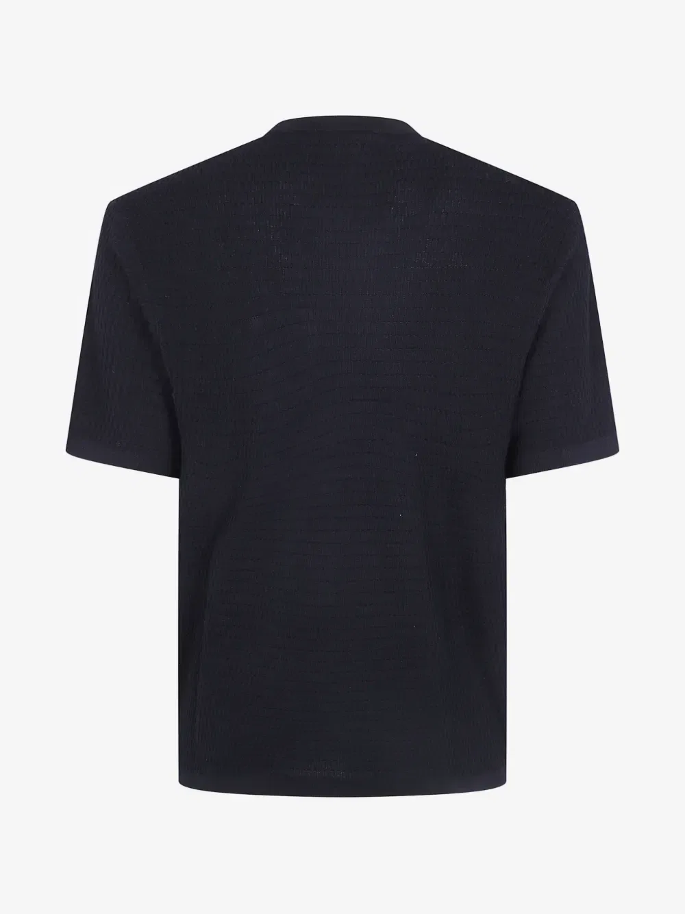 Футболка из текстурированной шерсти EMPORIO ARMANI, синий — фото 2